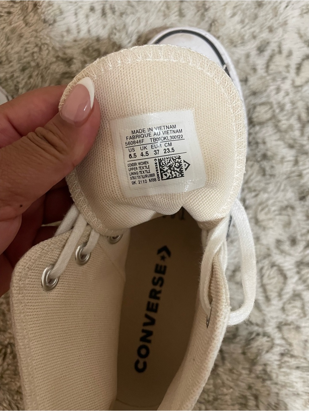 Converse White High-Top Platform Sneakers - Picture 8 of 8